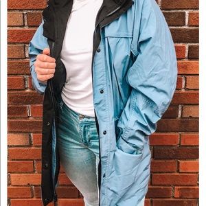 Eddie Bauer Vintage Raincoat/hooded windbreaker